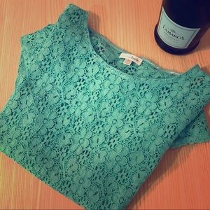 Turquise Lace Top